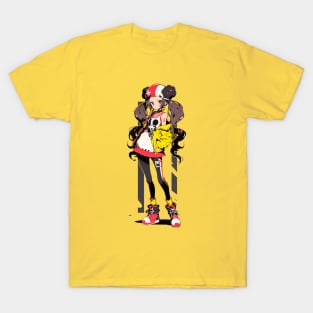 Long hair cute anime girl T-Shirt